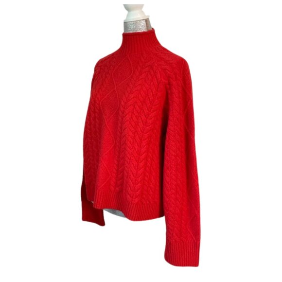 J. CREW Cable Knit Roll Neck Sweater, NWT - Picture 8 of 12